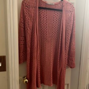 Beautiful Maurice Sz Med open stitch sweater with hood